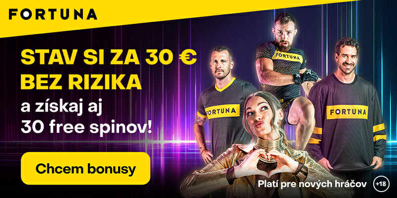 Využite bonus bez rizika 30 eur + 30 free spinov.