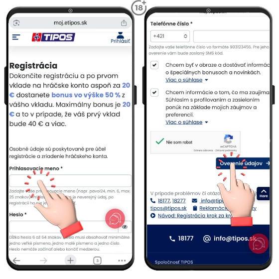 Tipos online registrácia do kasína.