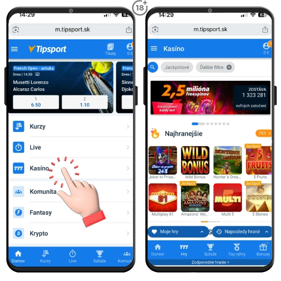 Tipsport sk online kasíno v mobile