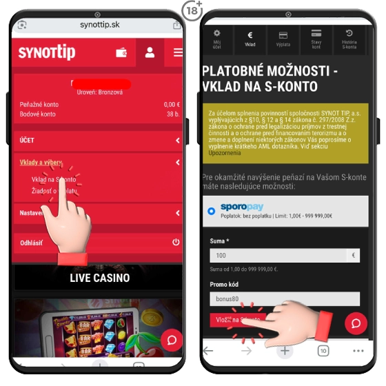 Uplatnite si Synottip bonusový kód pri 4. vklade a získajte voľné točenia.