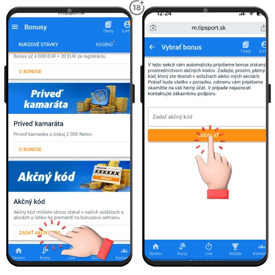 Využite akčný kód od Tipsportu a získajte extra bonusy.