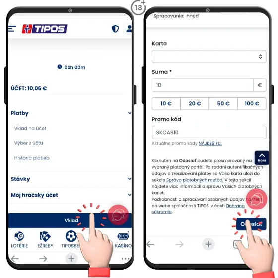 Tipos promo kód s vkladom