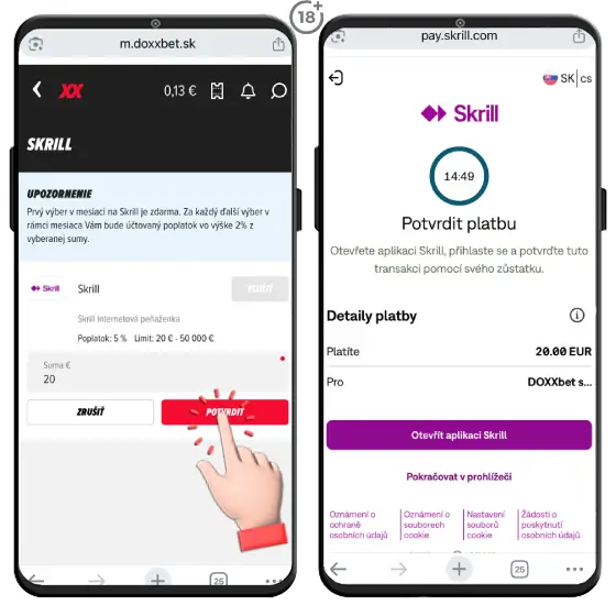 DOXXbet vklad Skrill