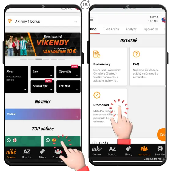 Niké promo kód komunita