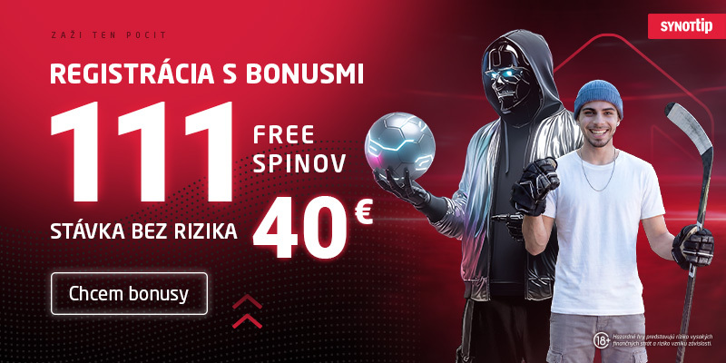 Synottip vstupny bonus 111 free spinov