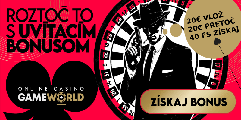 Gameworld vstupný bonus 100 free spinov za registráciu.