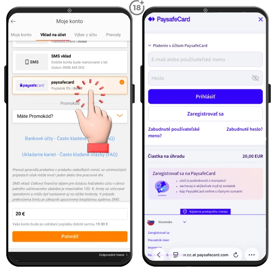 plaťte za niké vklad pomocou paysafecard