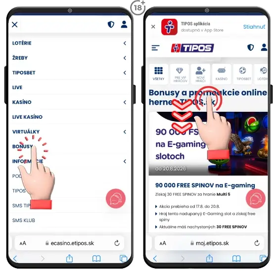 Tipos casíno - promo akcie a bonusy
