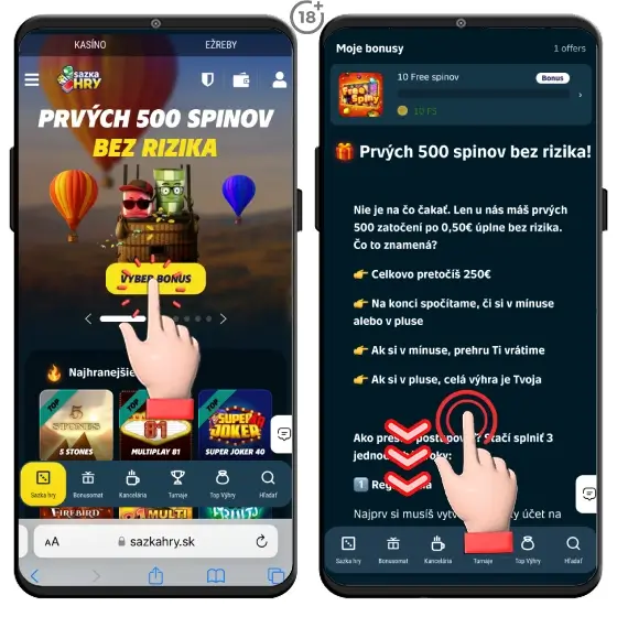 Sazka Hry casino vstupný bonus