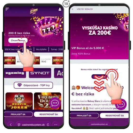Rebuy Stare free spiny a promo akcie